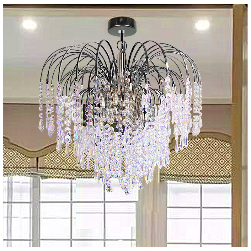 4 - Light Crystal Chandelier, Chrome