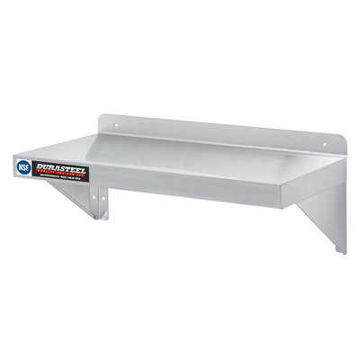 Stainless Steel Wall Shelf - 24" Wide x 14" Deep Commercial Grade - NSF Certified