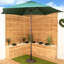 2.7M Aluminium Garden Patio Sun Shade Parasol With Crank Handle In-129830247