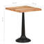 Akridge Acacia Square Wood Top Dining Table with Iron Base