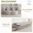  75.5" Foldable Lychee Velvet Convertible Sleeper Couch, No Assembly Required Compression Sofa Bed with Soft Pillows, For Bedroom and Apartment, Beige-1027406751