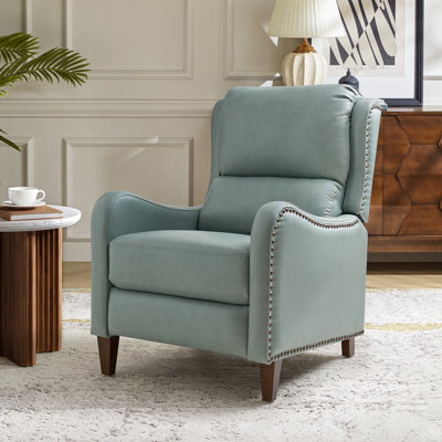 Neliyah 28.75" Wide Genuine Leather Recliner