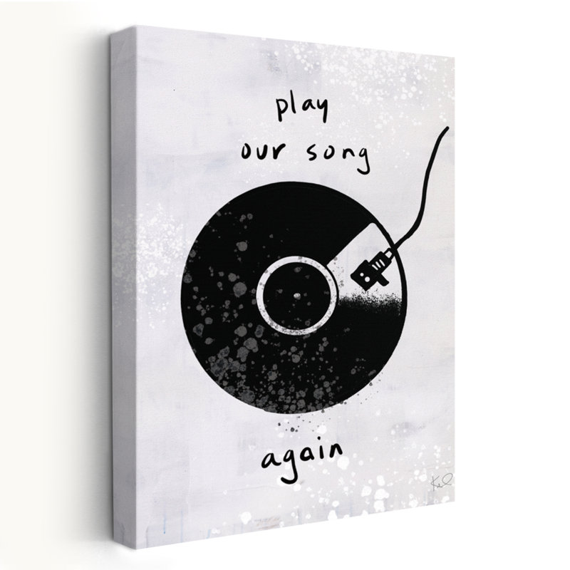 «Turn It Up» - art gris, noir et gris, H 24 po x l 16 po