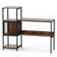 Bureau d'ordinateur avec bibliothèque Bureau de bureau personnel avec armoire de rangement et tablettes