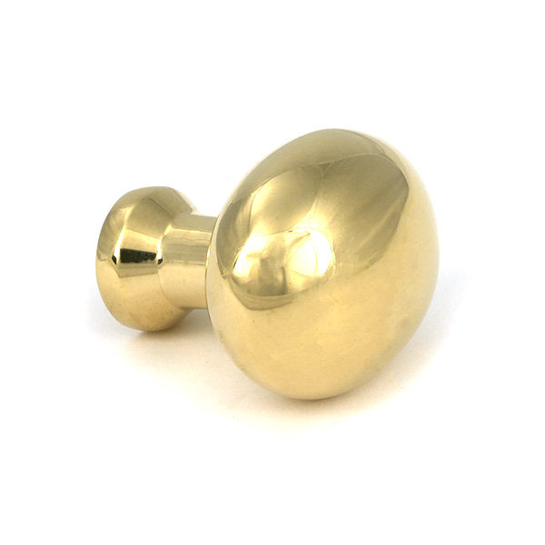 Moore Cabinet Knob, Polished Brass, 1.26" Knob Diameter