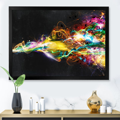 «Bright Colored and Brilliant Trails II», reproduction d'art sur toile moderne