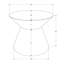 Table d'appoint, tambour, côté, bout, table de chevet, lampe, métal doré, contemporain, moderne-1067394975