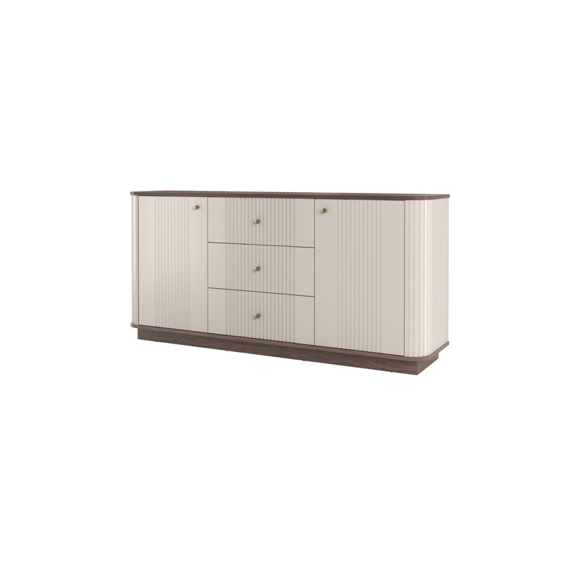 Vesper 160cm Sideboard, Brown/Beige/Gold