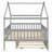 Wooden House Bed With Trundle-1844559676