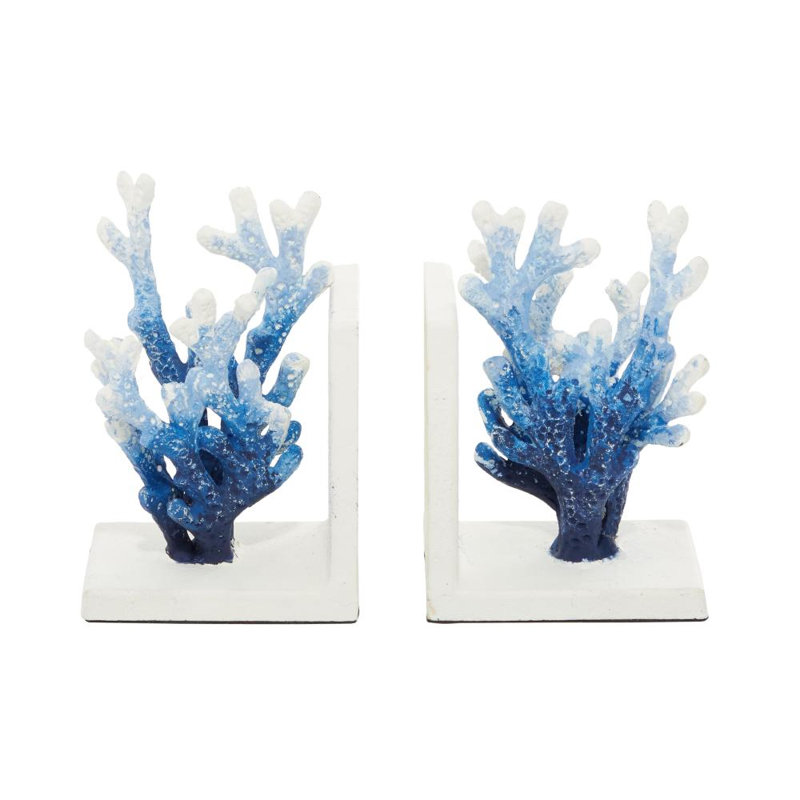 Serre-livres en métal, Bleu, H 7 po x l 15,16 po x P 3,85 po