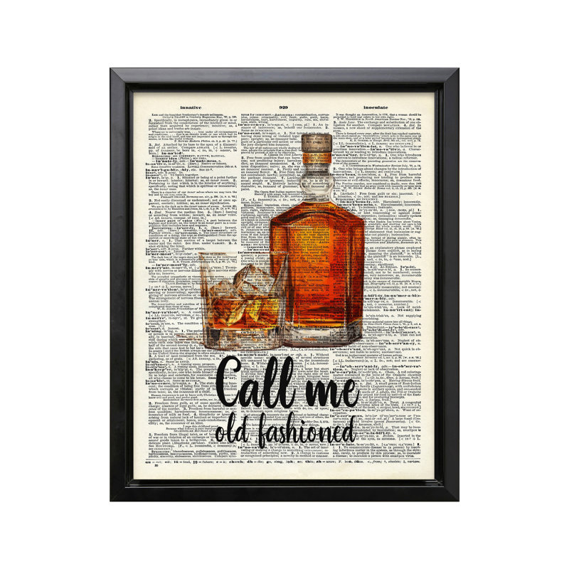 Call Me Old Fashioned, Black Framed, Canvas, 18"H x 24"W