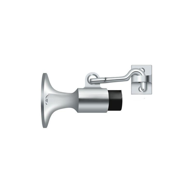 Pare-chocs mural avec support Deltana SAHW325U26; Finition chrome brillant, Chrome poli