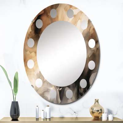 Miroir de fluidité brun et crème