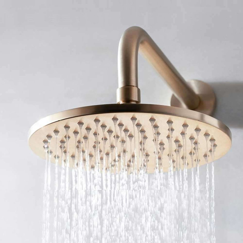Pomme de douche pluie or brossé Hospitality