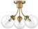 Brewer 3 - Light 16" Cluster Globe Semi Flush Mount