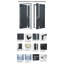 Porte d'entrée extérieure prémontée en acier Cynex 6777, inserts en acier inoxydable gris, style moderne, peint, largeur 81 cm x hauteur 203 cm, ouverture à droite vers l'intérieur.-93484015-93484029-93484038