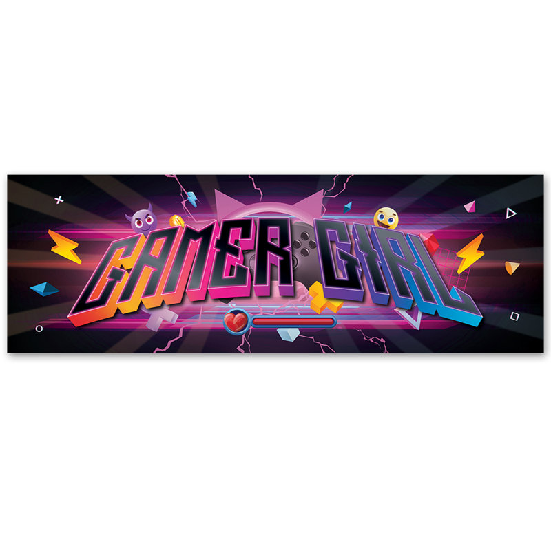 Gaming Zone Inscription - Wrapped Canvas Print