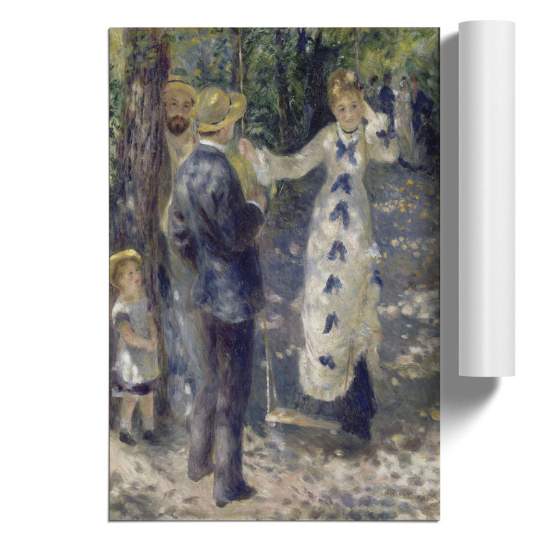 The Swing by Pierre-Auguste Renoir - No Frame Painting, 59cm H x 42cm W x 0.1cm D