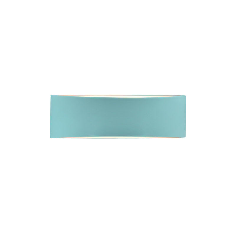 Beda Ceramic Flush Mounted Sconce, LED (Integrated), 5" H x 16" W x 4" D, Reflecting Pool