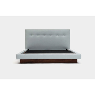 LRG Tufted Upholstered Low Profile Platform Bed -  ARTLESS, A-101082-CAK-5-F