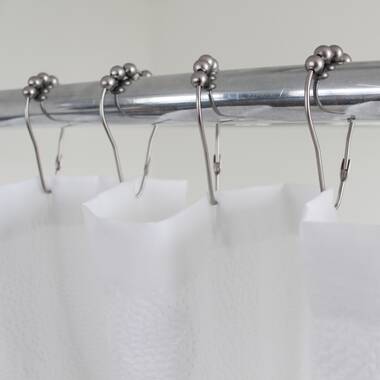 Splash Home Premium Roller Shower Curtain Hooks (Set of 12)