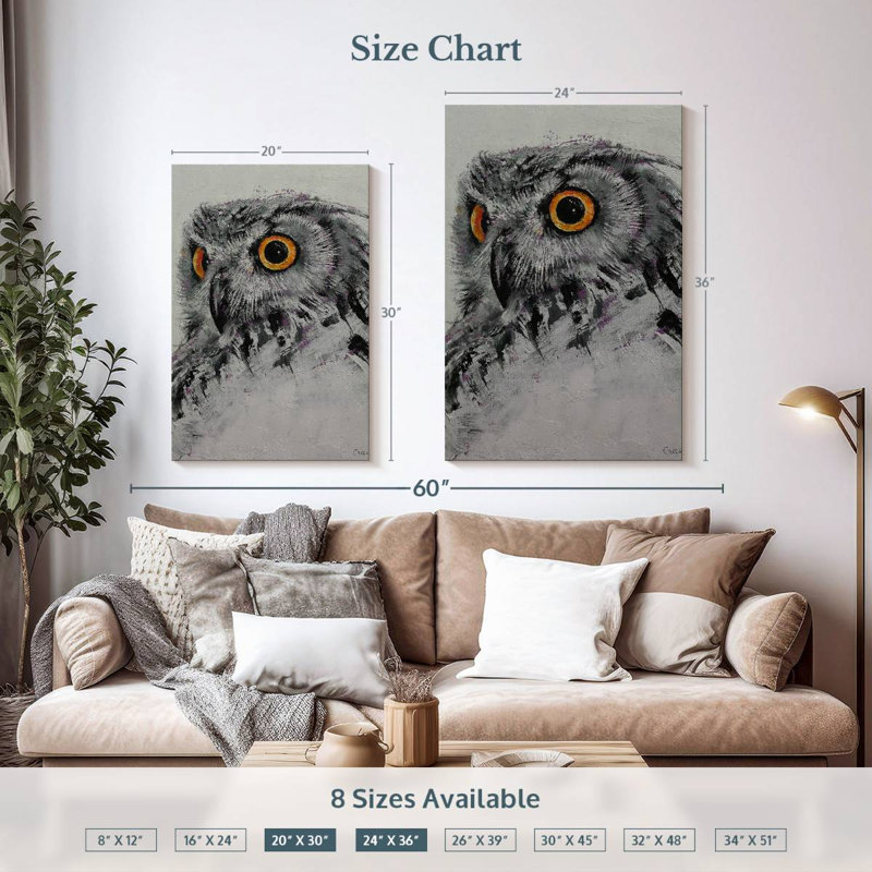 Brampt Spirit Owl, 36" H x 24" W