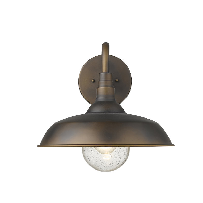 Luminaire de grange d'extérieur H 13,5 po Sussman, Bronze frotté à l'huile