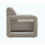 Fauteuil d'appoint moderne en chenille gris