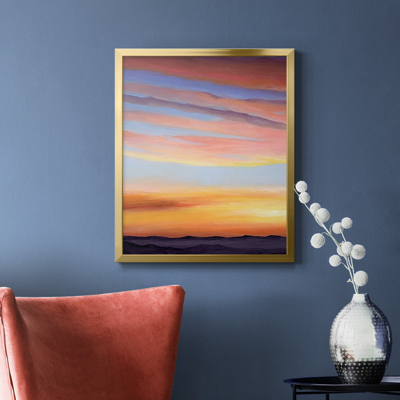 Toile encadrée de qualité supérieure Ignite Dusk I - prête à être accrochée, Or, H 20 po x l 16 po