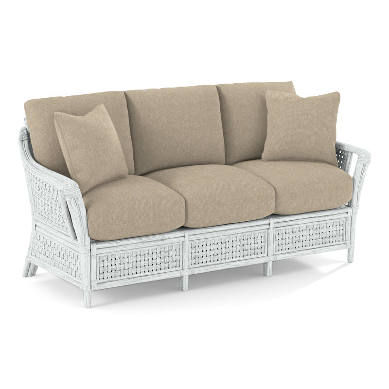 Boca Sofa, Frost White, Frond Blue