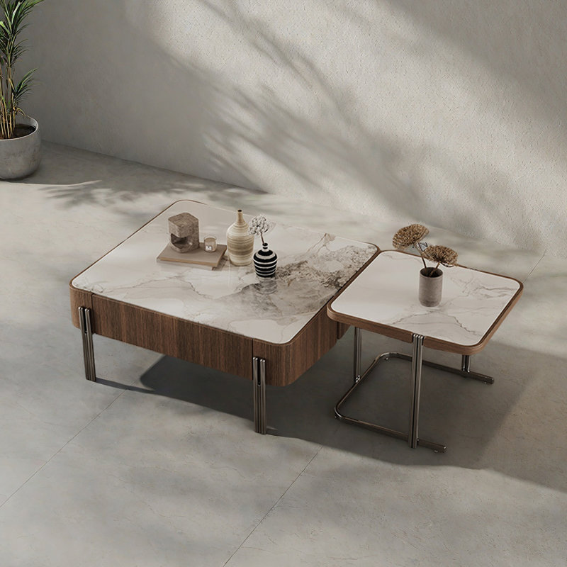 Table basse simple en pierre micro-cristalline