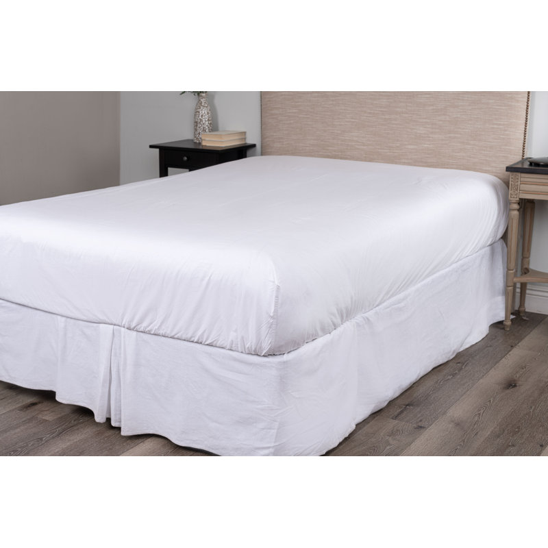 Housse pour sommier enveloppant - blanc, grand, Grand, Blanc