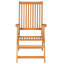  Reclining Patio Chairs With Cushions 8 Pcs Solid Teak Wood-1806768019