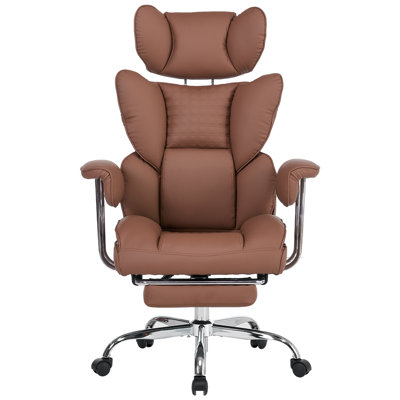 Ergonomic Executive Chair with Headrest, Padded Armrest and Footrest