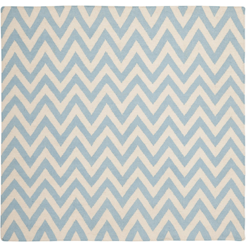 Mars Chevron Wool Hand Woven Area Rug, Square 183 cm