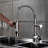 Kitchen Faucet In Brushed Nickel, Pull Down , Solid Brass, Single Handle, Contemporary Look Faucet, Ceramic-1919297107