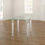 Glass Top Metal Base Dining Table