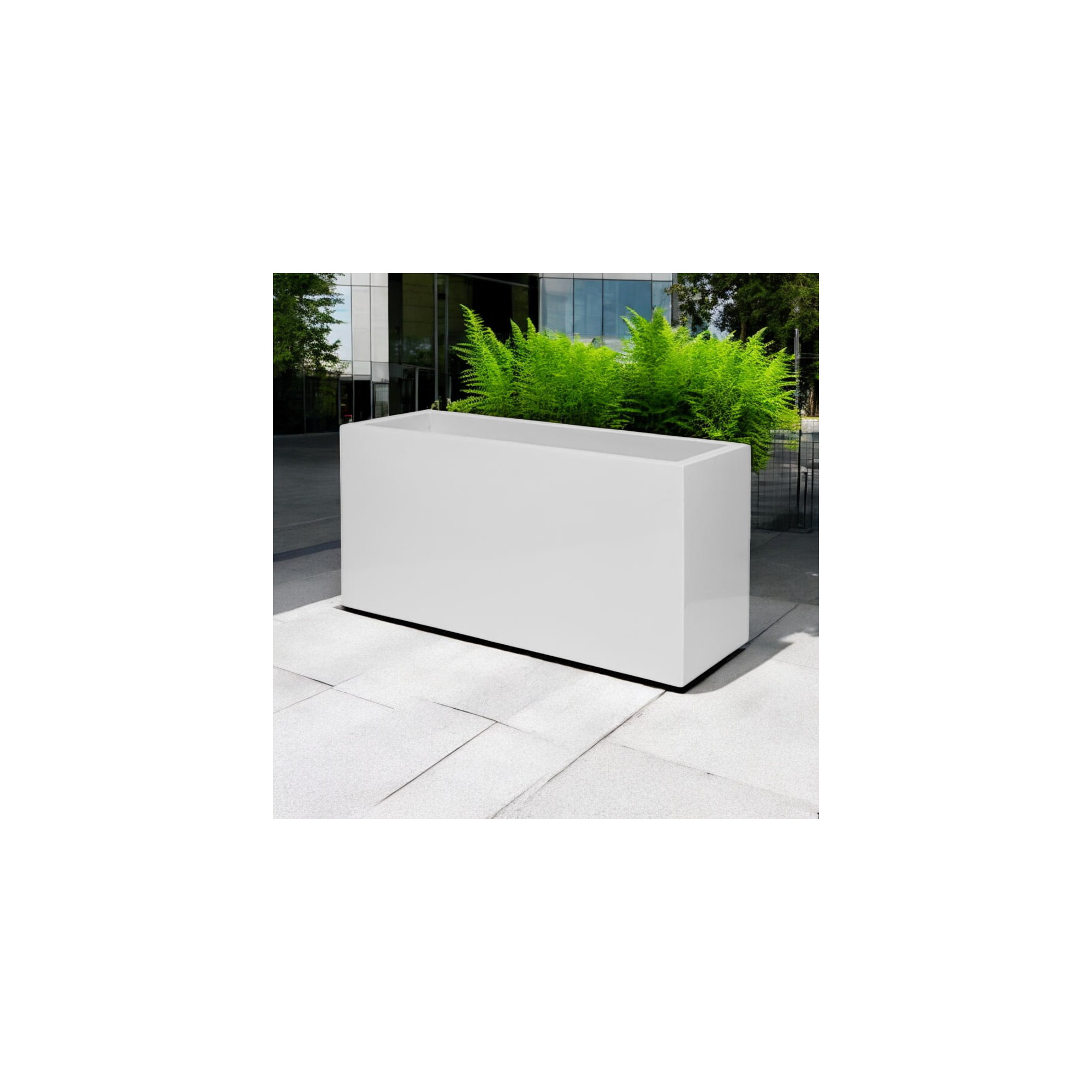 Connoisseur Handmade Planter Box, White, 30" H x 48" W x 12" D