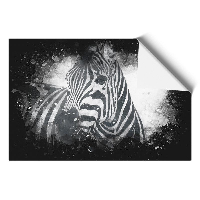Zebra Paint Splash - Frameless Print, 21cm H x 30cm W x 0.1cm D