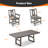 Mabry 5 Piece Patio Dining Set, Patio tables with 4 Chairs,Patio Furniture Sets Made of HDPE Materia and Metal Frame Reinforcement for Backyard, Porch, Lawn，Party and Garden,Gray