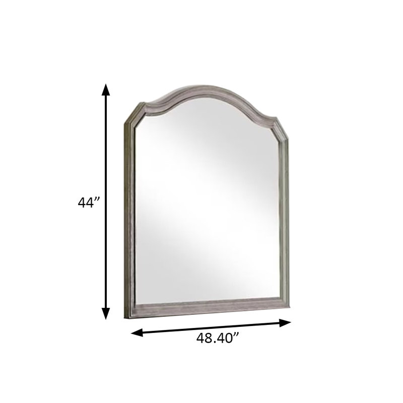 48.4"W Transitional Mirror, Rustic Natural