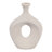 Modern Oval Ceramic Table Vase Cut-Out Design For Home Decor - Modern Sculptural Tall Flower Vase For Dining Or Office Centerpiece Display - Black-164120120-156574030