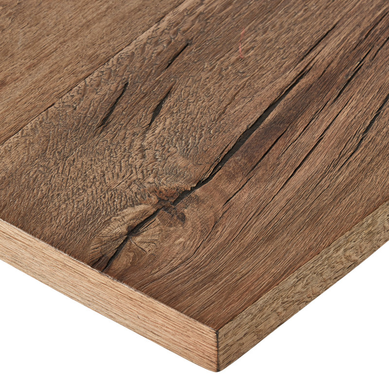 BRINTON Coffee Table, 16" H x 55" L x 55" W, Rustic Oak