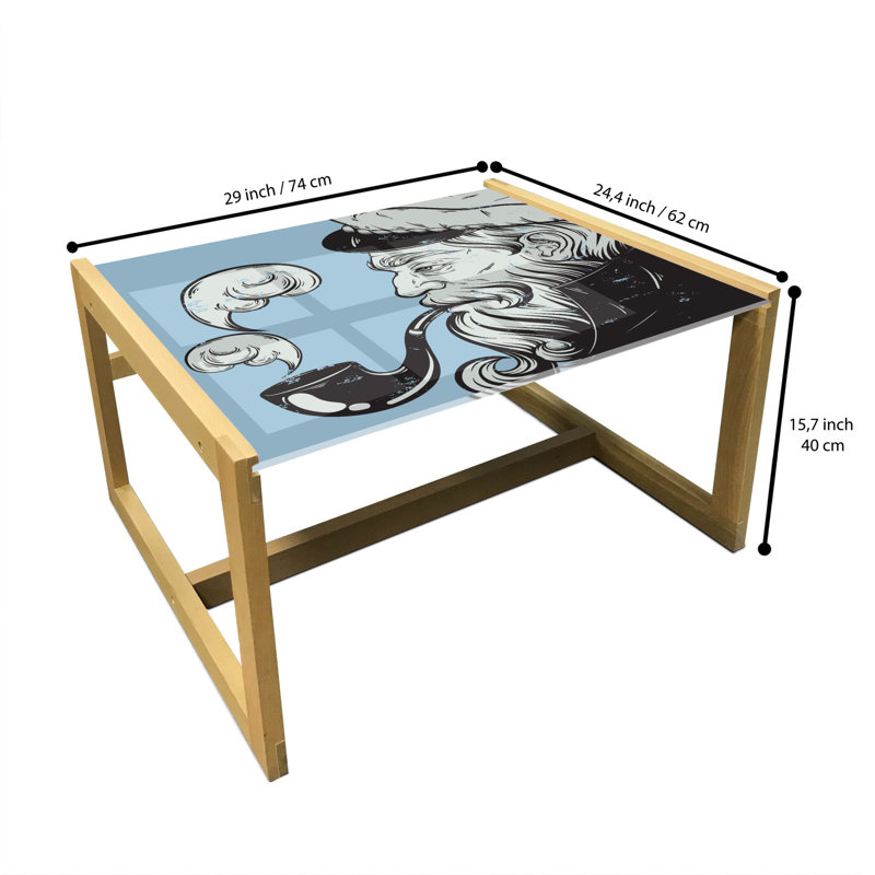 Jacqulyne Sled Coffee Table, 62cm H x 74cm W x 40cm D