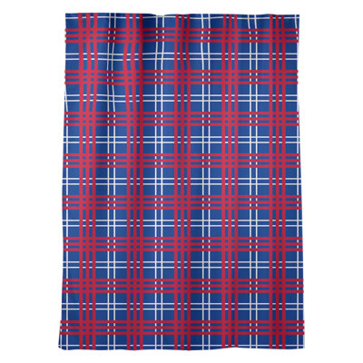 Plaid Room Darkening Thermal Rod Pocket Single Curtain Panel