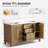 60" Free Standing Double Bathroom Vanity with Engineered Marble Top, Ceramic Sink, Backsplash-109176066-109176071