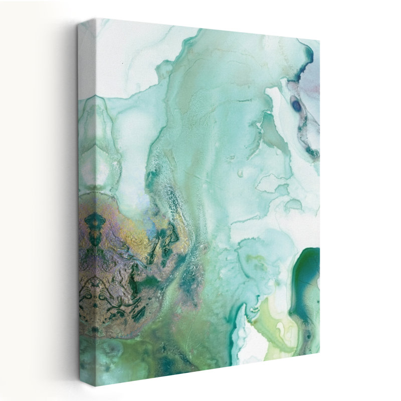 Nature et bulles de menthe fluides III, art, H 36 po x l 24 po