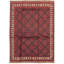 Tapis en laine rouge 6 pi 2 po x 7 pi 9 po "one-of-kind" à la main-noué la 1980 esari turque Shavertown
