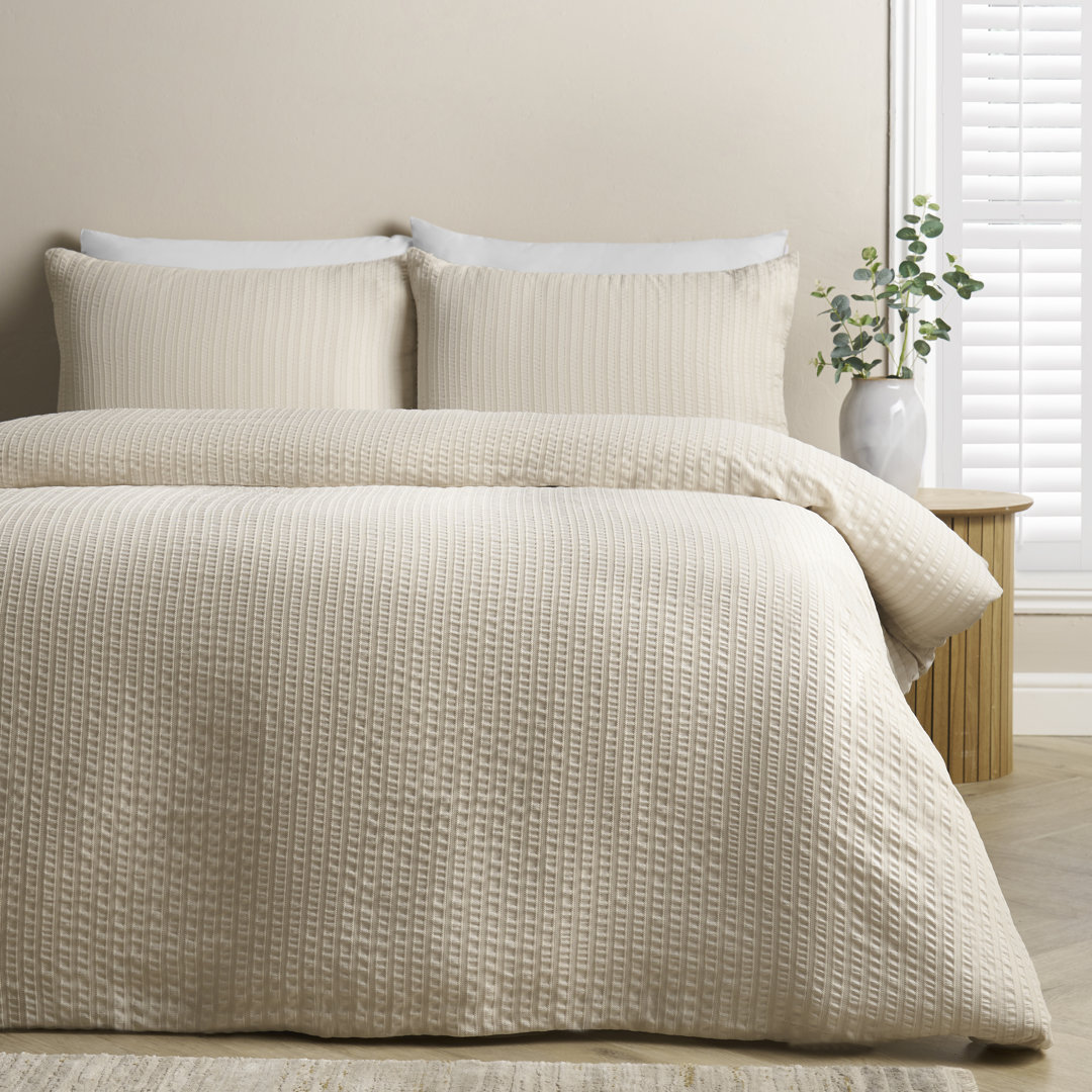 Stripe Seersucker Duvet Cover Set