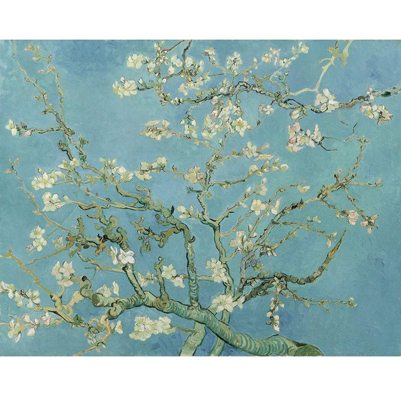 Art sur toile tendu avec Lark Manor ™ van Gogh, Vincent: fleur d'amandier, H 36 po x l 45 po